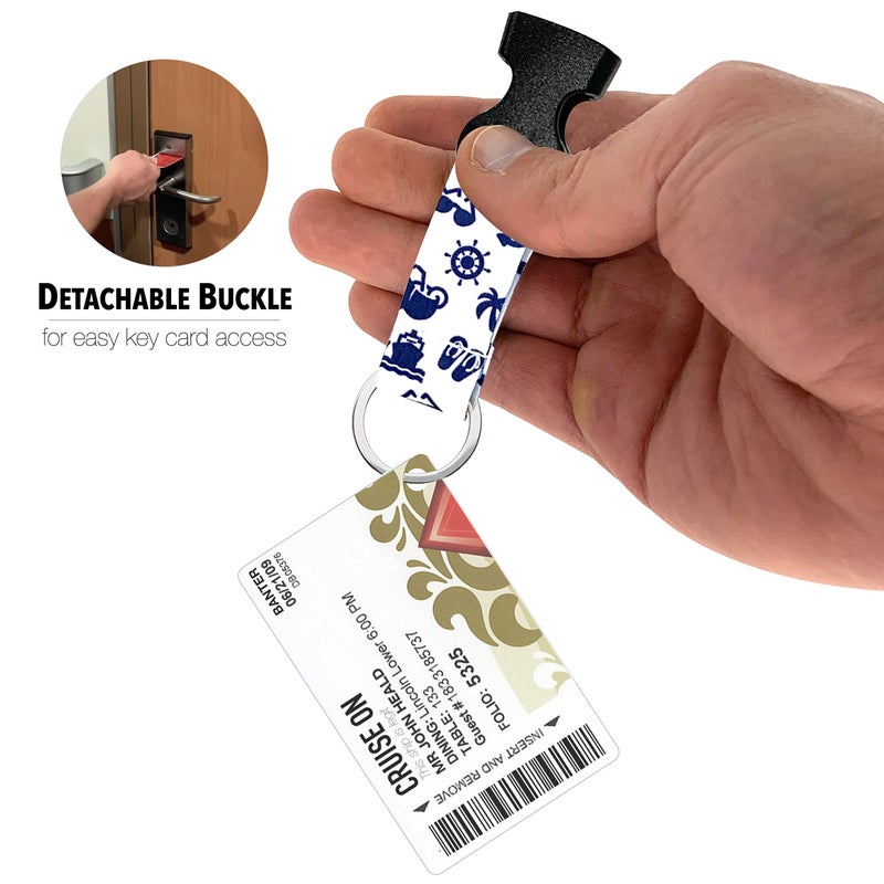 Cruise On Cruise Lanyard for Ship Cards â€“ 2-Pack Retractable Badge & Waterproof Key Card Holder for Ship Cards â€“ Cruise Essentials 2026-2027, Perfect for Travel & Vacation (White & Navy) - Image 4